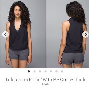 Lululemon Rollin' With My Om'ies Tank Black 2014 Style Number: W1F56S Draped 6